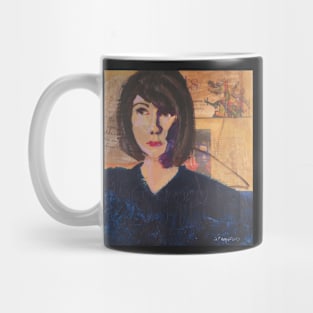 girl in blue Mug